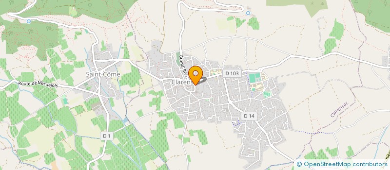 localisation de l'entreprise SCI CALDA  CLARENSAC