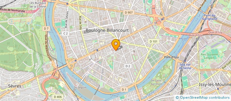 localisation de l'entreprise SCI CALDANE à BOULOGNE-BILLANCOURT