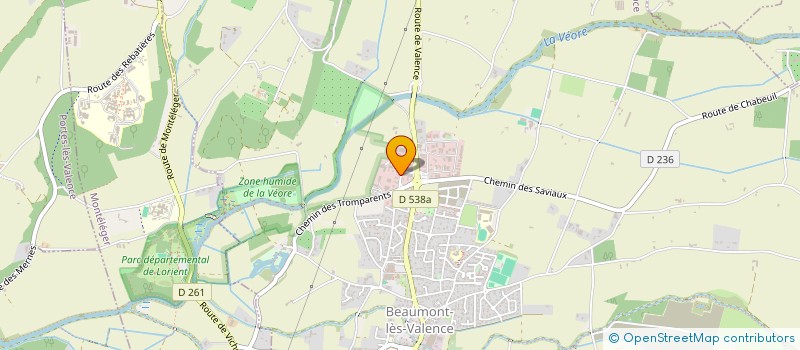 localisation de l'entreprise SCI CALEB à BEAUMONT-LES-VALENCE