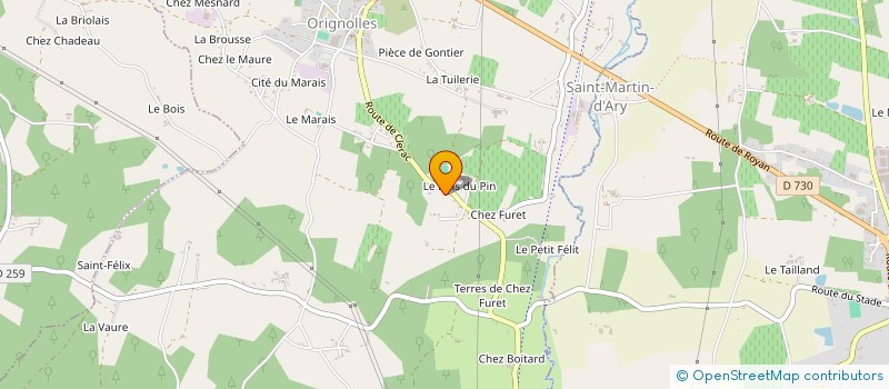 localisation de l'entreprise SCI CALEXINI  ORIGNOLLES