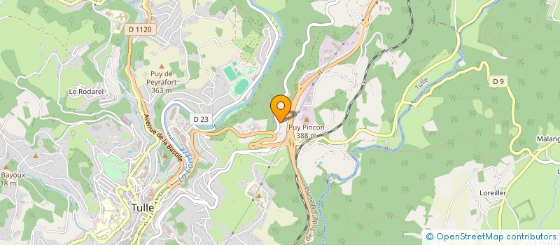 localisation de l'entreprise SCI CALINERIE  TULLE