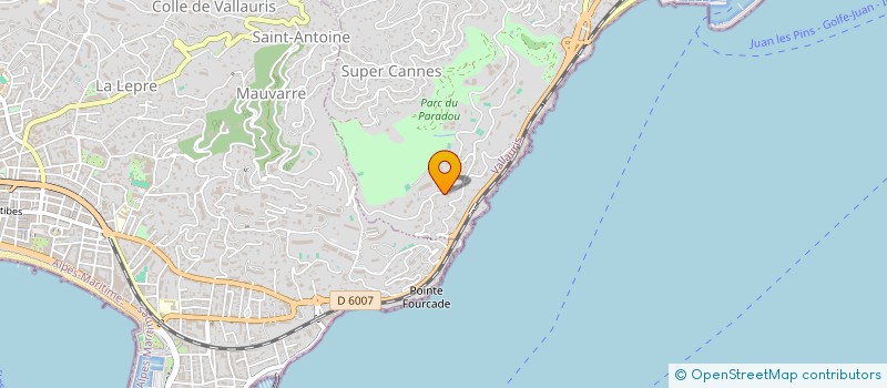 localisation de l'entreprise SCI CALIPSO à VALLAURIS