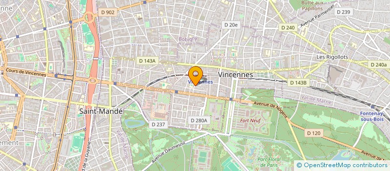 localisation de l'entreprise SCI CALIPSO à VINCENNES