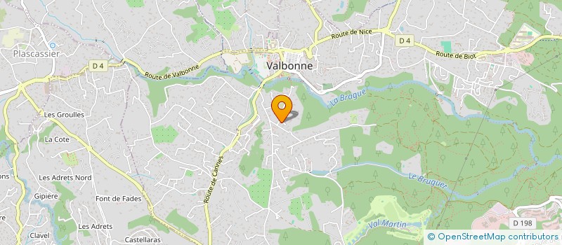 localisation de l'entreprise SCI CALISI  VALBONNE