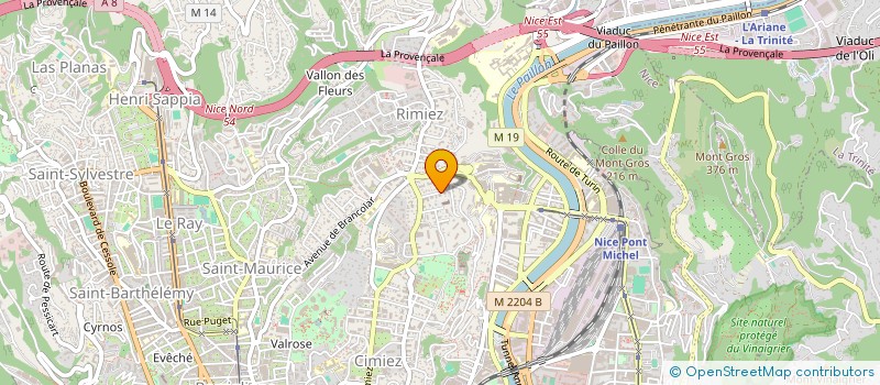 localisation de l'entreprise SCI CALISSON à NICE