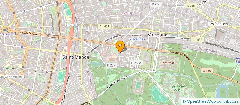 localisation de l'entreprise SCI CALLAS à VINCENNES