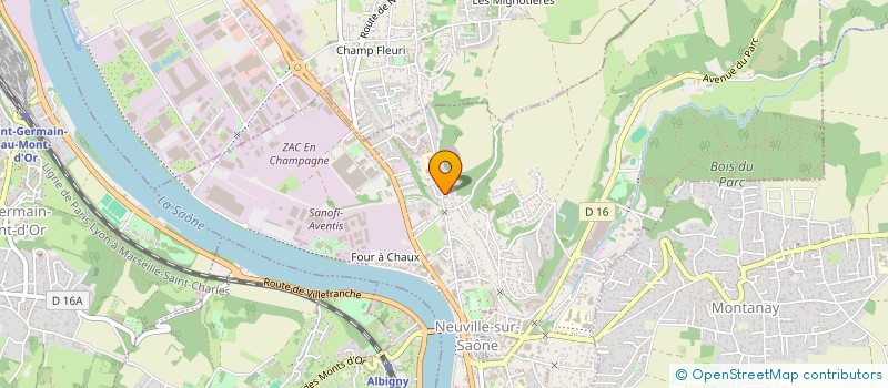 localisation de l'entreprise SCI CALLIGEX  NEUVILLE-SUR-SAONE