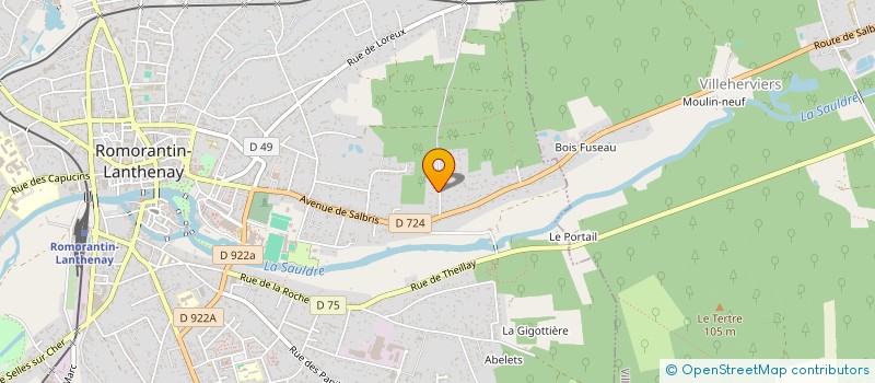 localisation de l'entreprise SCI CALLIMEO  ROMORANTIN-LANTHENAY