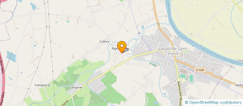 localisation de l'entreprise SCI CALLORY  LABASTIDE-SAINT-PIERRE