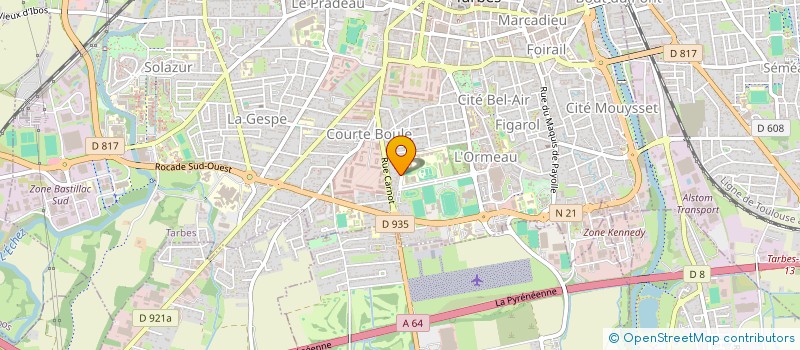 localisation de l'entreprise SCI CALMETTES I.E  TARBES