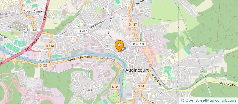 localisation de l'entreprise SCI CALODUL  AUDINCOURT