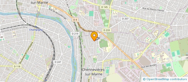localisation de l'entreprise SCI CALOS  CHENNEVIERES-SUR-MARNE