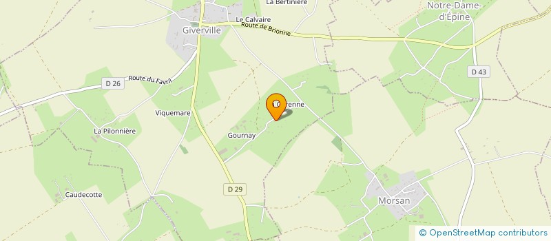 localisation de l'entreprise SCI CALU THOMASSIN LAFAURIE  GIVERVILLE