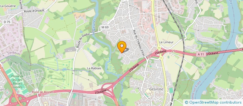 localisation de l'entreprise SCI CALVAIRE PASTEUR  LA CHAPELLE-SUR-ERDRE