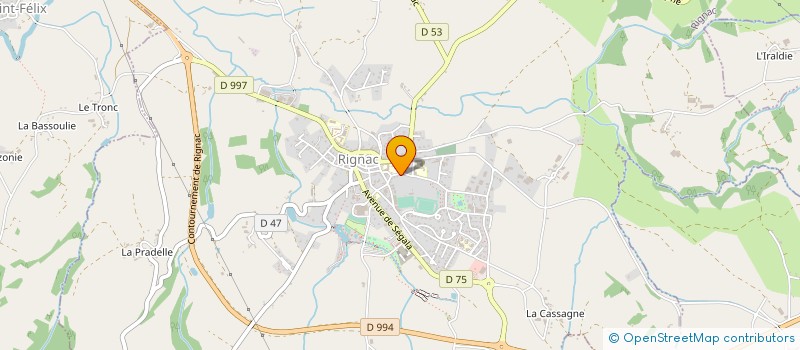 localisation de l'entreprise SCI CALVET - COT  RIGNAC