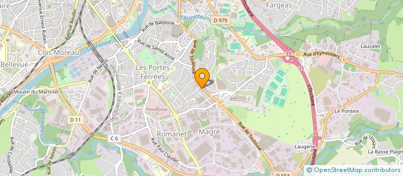 localisation de l'entreprise SCI CALVET INVESTISSEMENT à LIMOGES