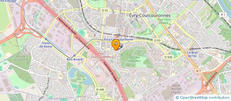 localisation de l'entreprise SCI CALVEZ MORENO à EVRY-COURCOURONNES