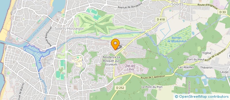 localisation de l'entreprise SCI CALVI MAUBANT  CAPBRETON