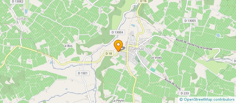 localisation de l'entreprise SCI CALYF  GENSAC