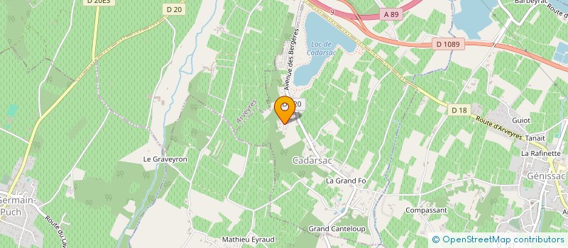 localisation de l'entreprise SCI CALYPSO  CADARSAC