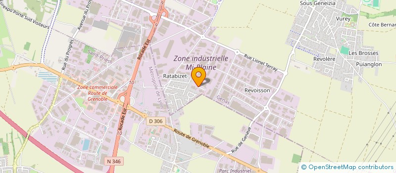 localisation de l'entreprise SCI CALYPSO  GENAS