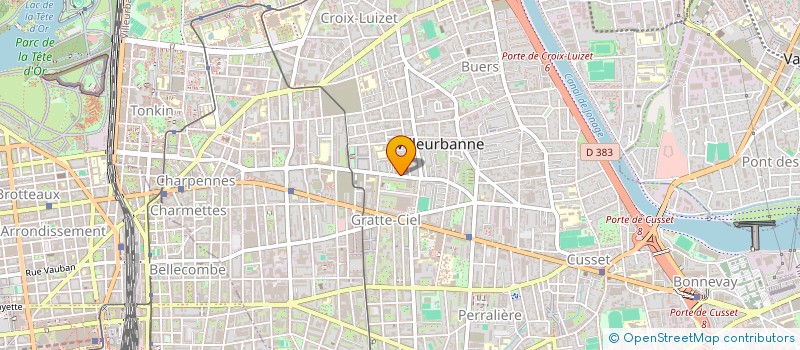 localisation de l'entreprise SCI CAM  VILLEURBANNE