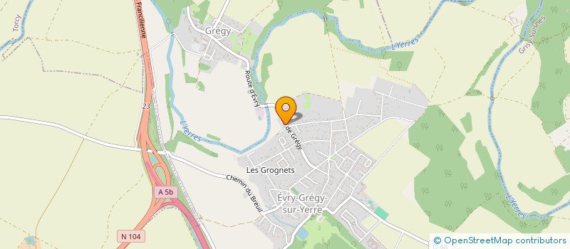 localisation de l'entreprise SCI CAM2P  EVRY-GREGY-SUR-YERRE