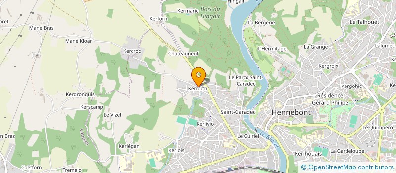 localisation de l'entreprise SCI CAMANT  HENNEBONT