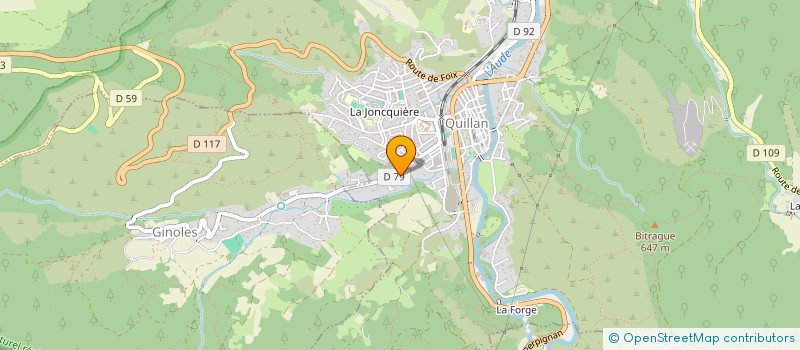 localisation de l'entreprise SCI CAMARO  QUILLAN