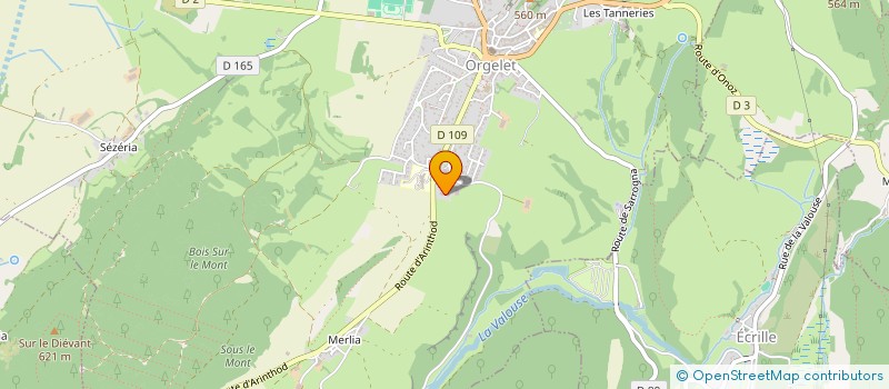 localisation de l'entreprise SCI CAMARO à ORGELET