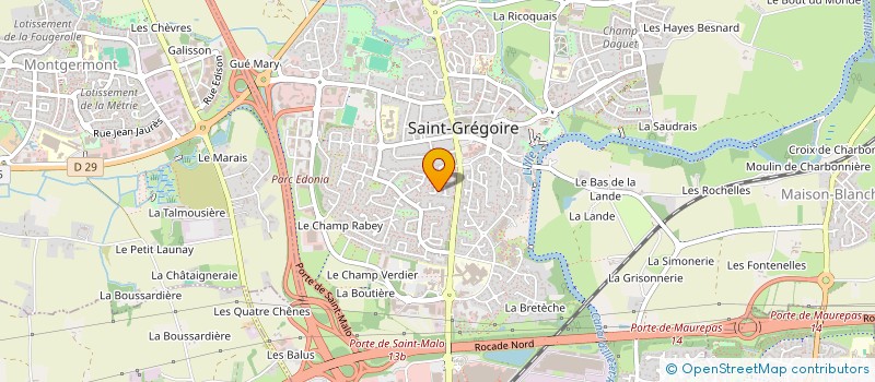 localisation de l'entreprise SCI CAMARO  SAINT-GREGOIRE