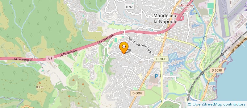 localisation de l'entreprise SCI CAMASSES à MANDELIEU-LA-NAPOULE