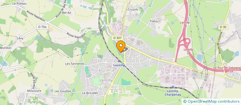 localisation de l'entreprise SCI CAMBONE-CHARPENAY  LENTILLY