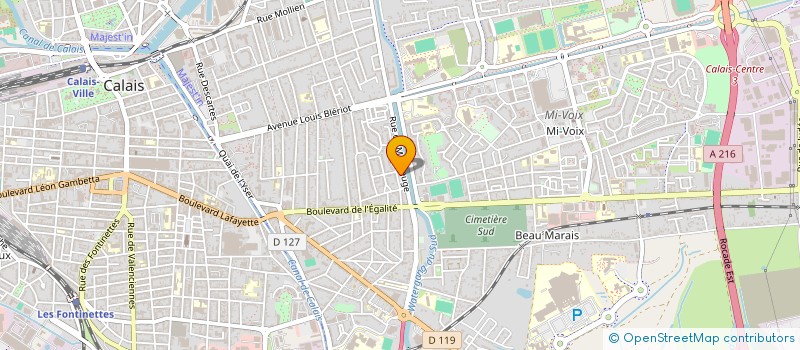 localisation de l'entreprise SCI CAMBOULIVES  CALAIS