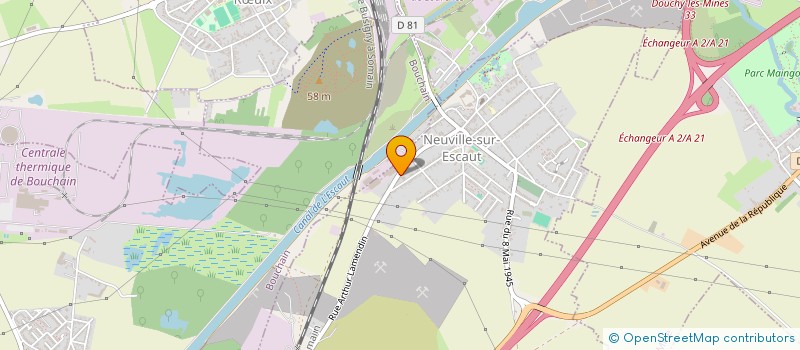 localisation de l'entreprise SCI CAMBRAI  NEUVILLE-SUR-ESCAUT