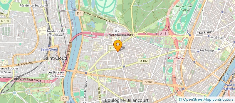 localisation de l'entreprise SCI CAMELIA à BOULOGNE-BILLANCOURT
