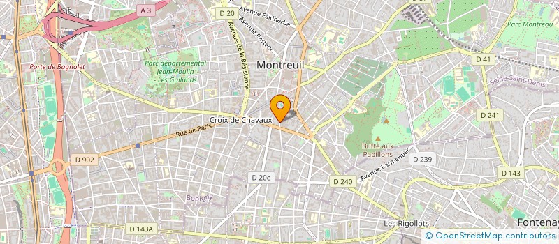 localisation de l'entreprise SCI CAMELIA à MONTREUIL