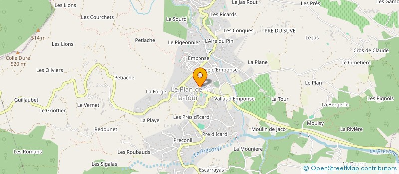 localisation de l'entreprise SCI CAMIJE  LE PLAN-DE-LA-TOUR