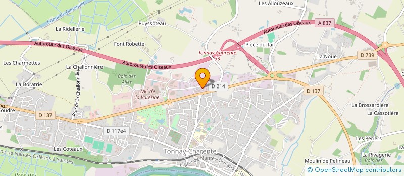 localisation de l'entreprise SCI CAMILLE  TONNAY-CHARENTE