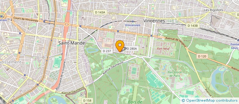 localisation de l'entreprise SCI CAMILLE à VINCENNES