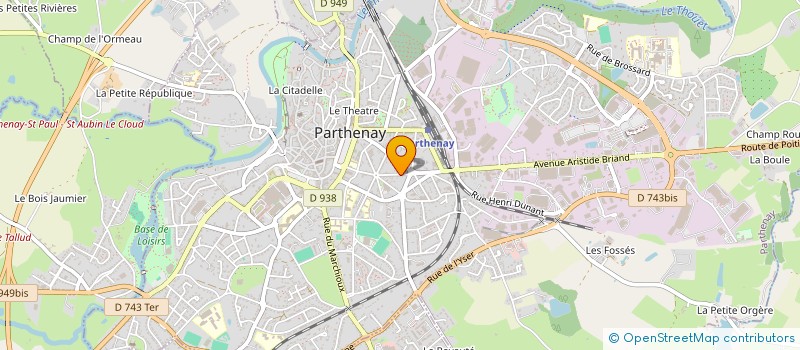 localisation de l'entreprise SCI CAMLOU  PARTHENAY