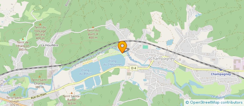 localisation de l'entreprise SCI CAMPING BALLASTIERES  CHAMPAGNEY