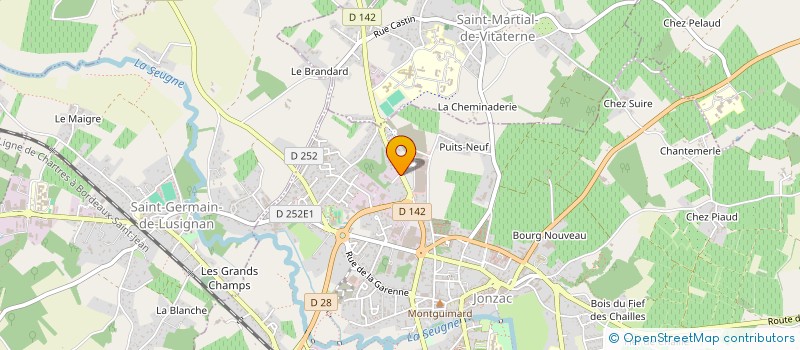 localisation de l'entreprise SCI CAMPING LES CASTORS  JONZAC