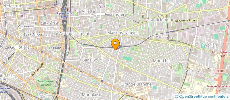 localisation de l'entreprise SCI CANARD-COURCHE  LYON