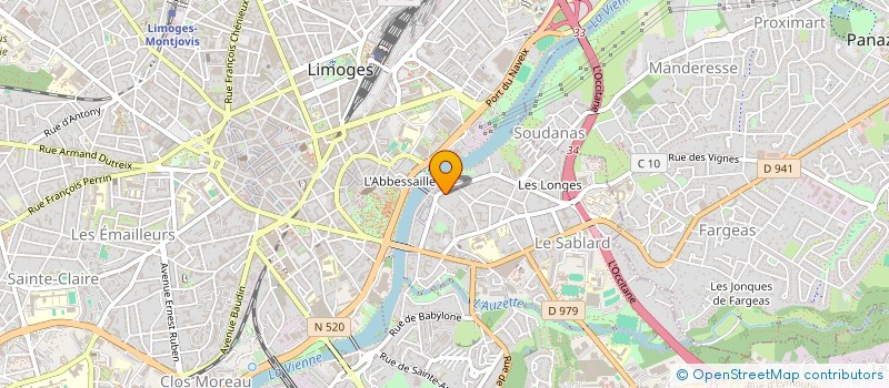 localisation de l'entreprise SCI CANDIDE à LIMOGES