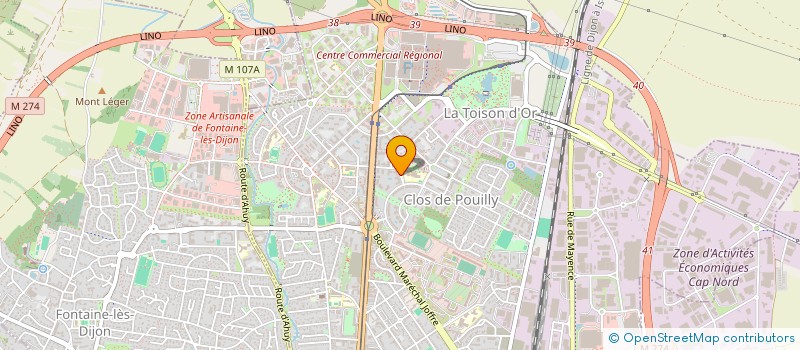 localisation de l'entreprise SCI CANIFLO à DIJON