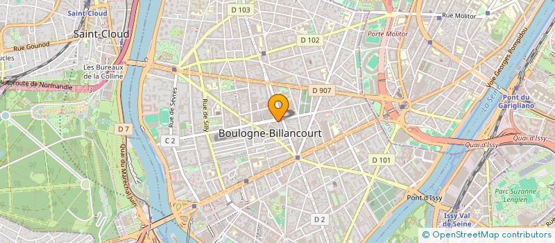 localisation de l'entreprise SCI CANINVEST à BOULOGNE-BILLANCOURT