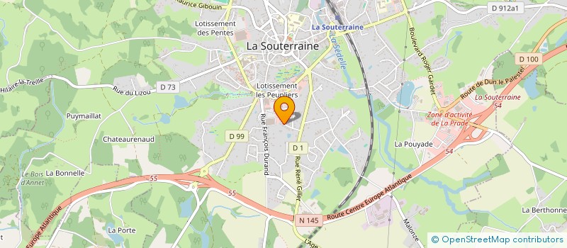 localisation de l'entreprise SCI CANOTIN  LA SOUTERRAINE