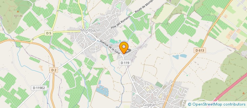 localisation de l'entreprise SCI CANTAGRIL  MONTBAZIN