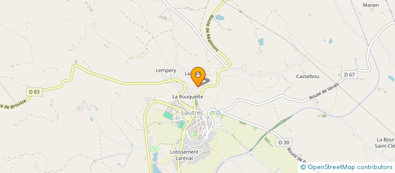 localisation de l'entreprise SCI CANTEGREL  LAUTREC